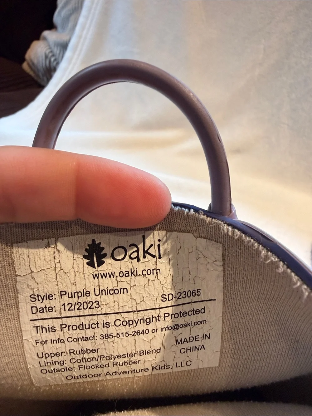 Oaki kids rain boot Size 3